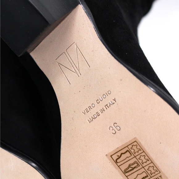Tamara Mellon Go West Black Suede Over The Knee 35 Pointed Boots 36 NEW Bootie - Picture 7 of 8